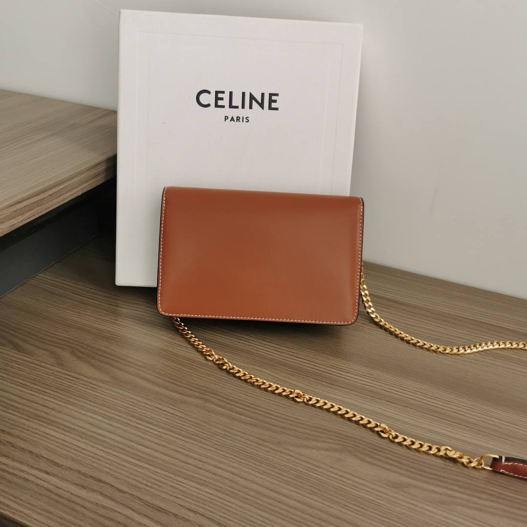 Celine Triomphe Calfskin Chain Bag