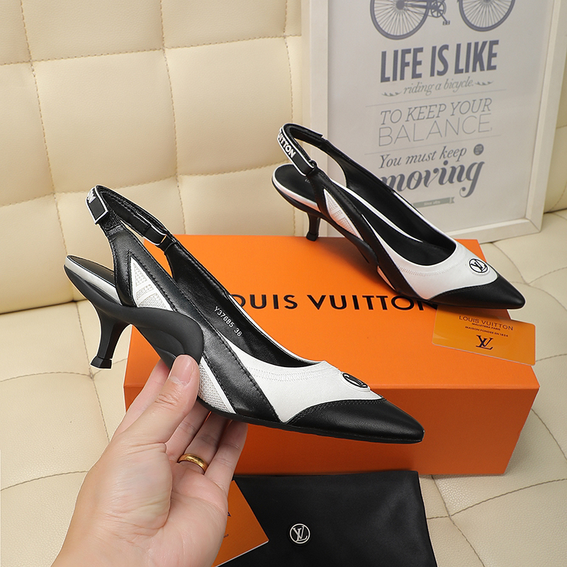 Louis Vuitton LV Leather Pointed-Toe Heels