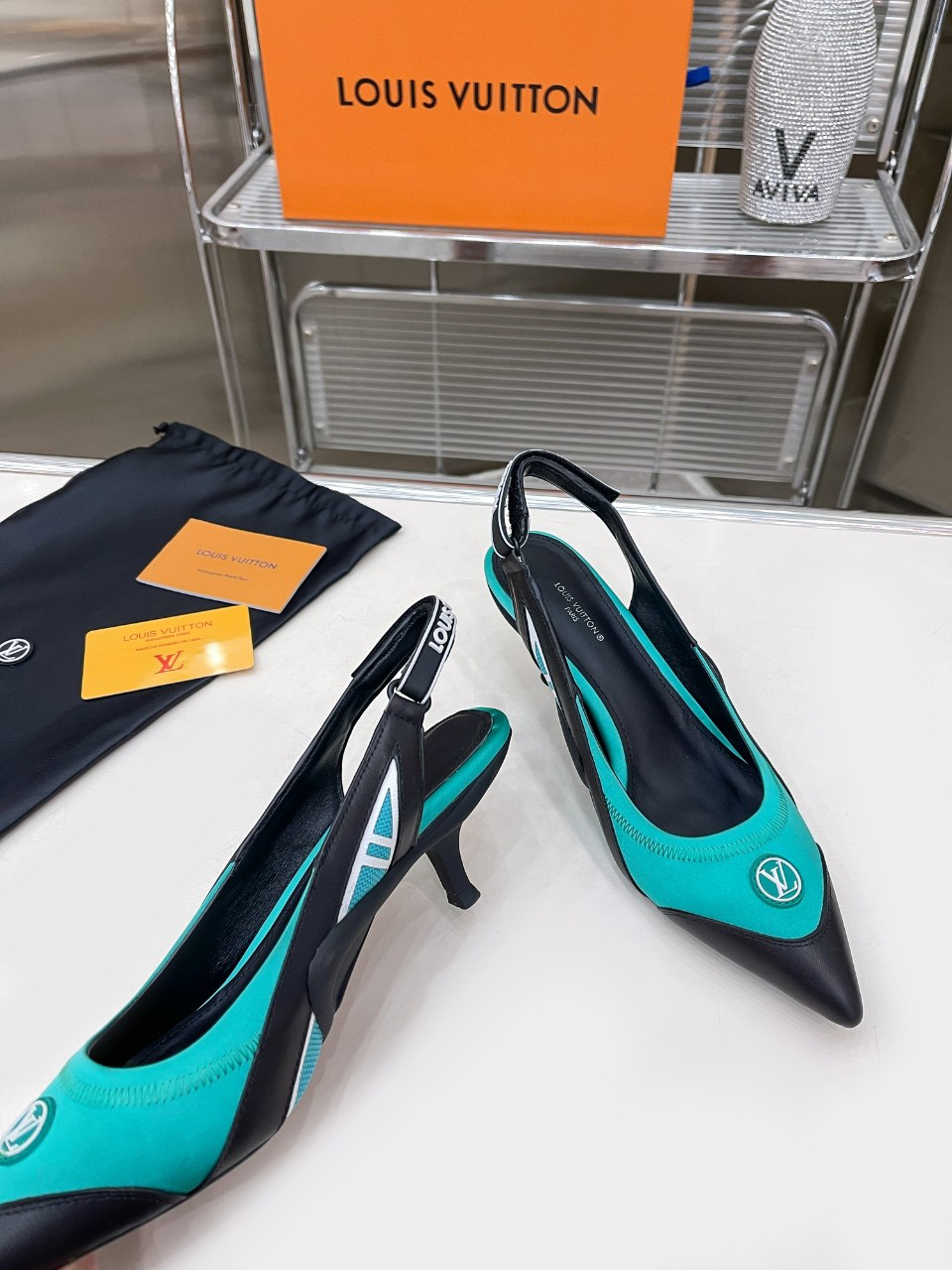 Louis Vuitton LV Leather Pointed-Toe Heels