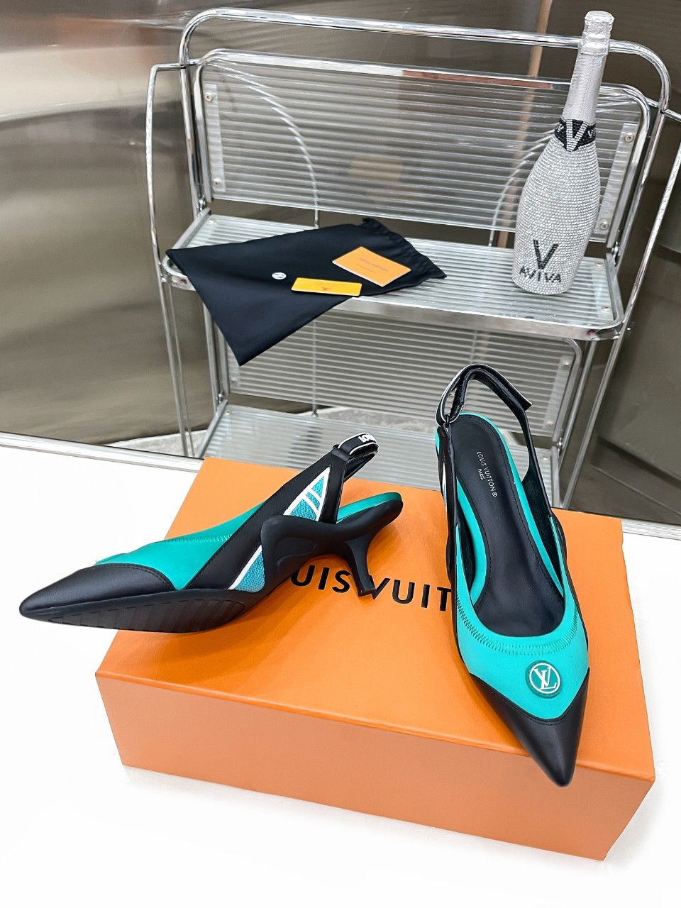 Louis Vuitton LV Leather Pointed-Toe Heels