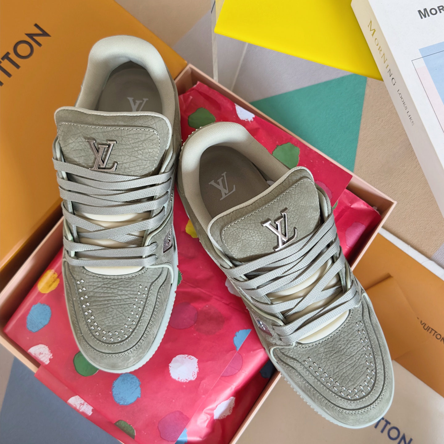 Louis Vuitton LV Tarine Calfskin Couple's Sneakers