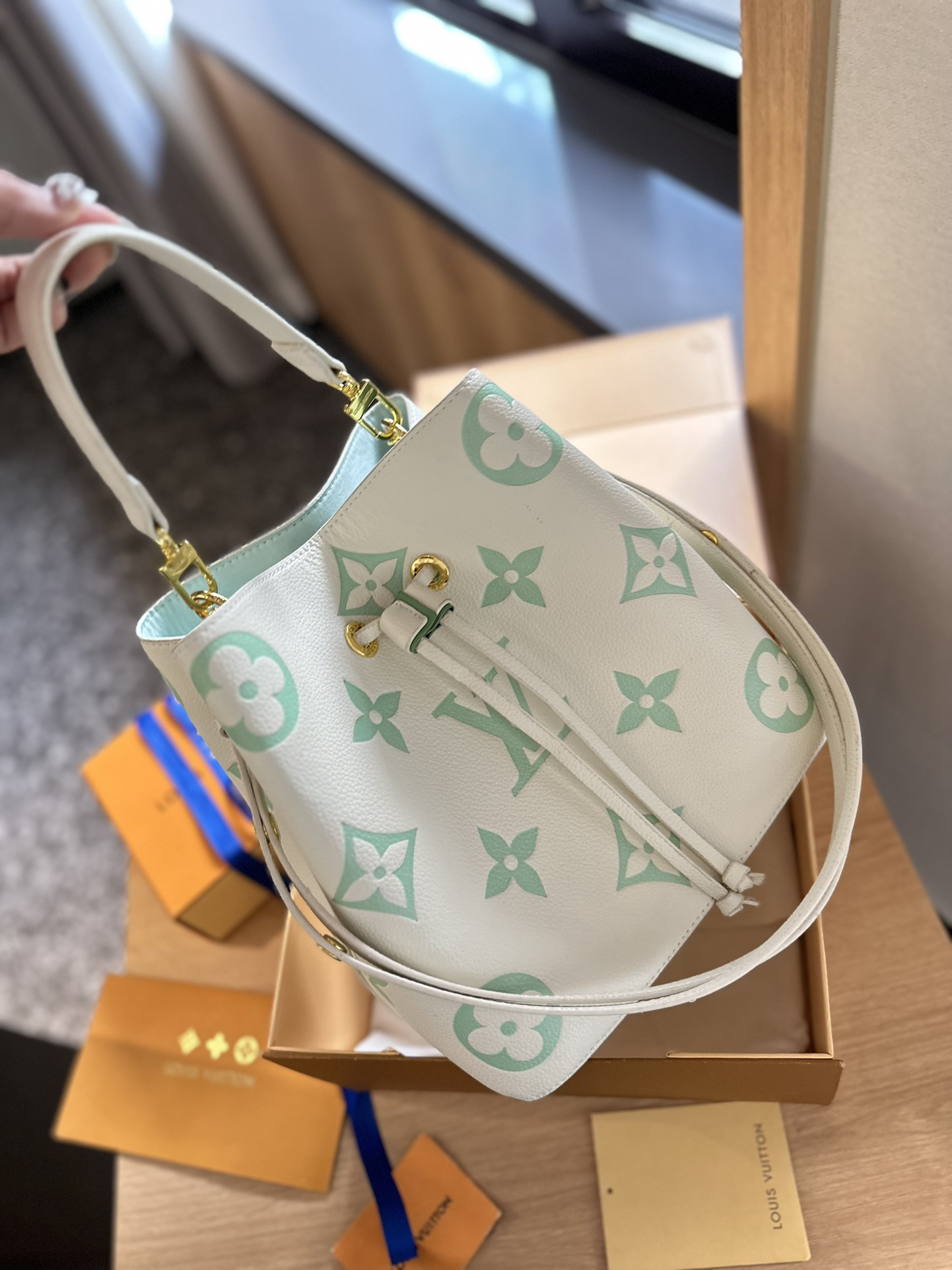 Louis Vuitton LV NeoNoé Empreinte Leather Handbag