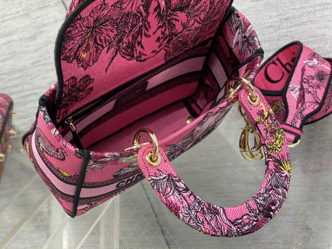 Christian Dior Floral Tote Crossbody Bag