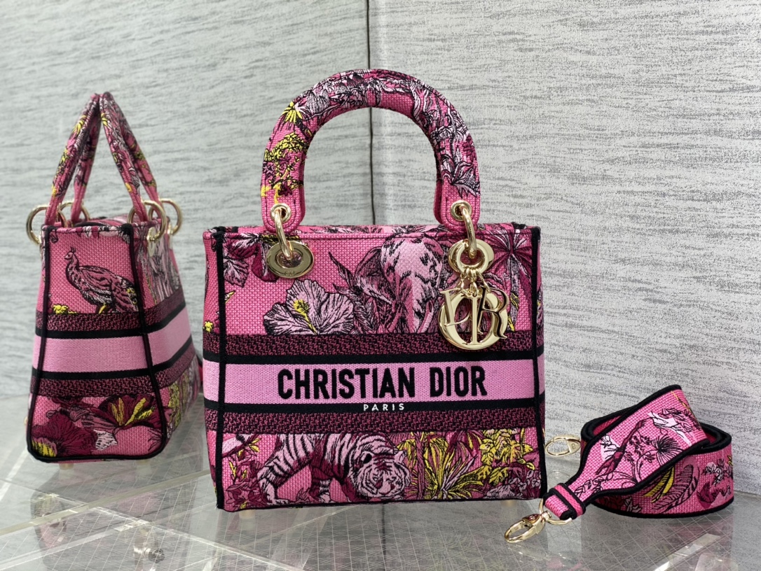 Christian Dior Floral Tote Crossbody Bag