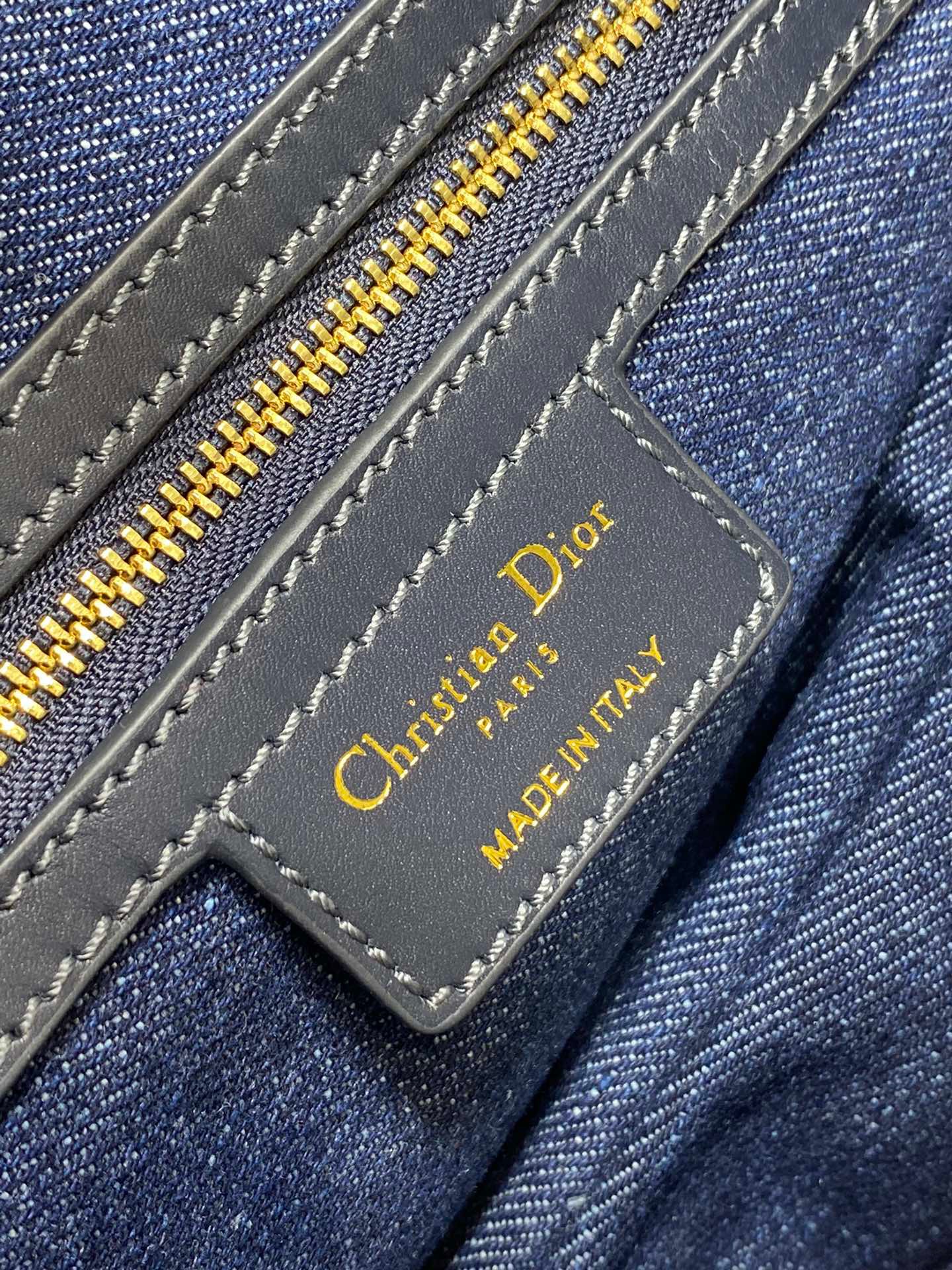 Dior Large Denim Oblique Sandle Bag