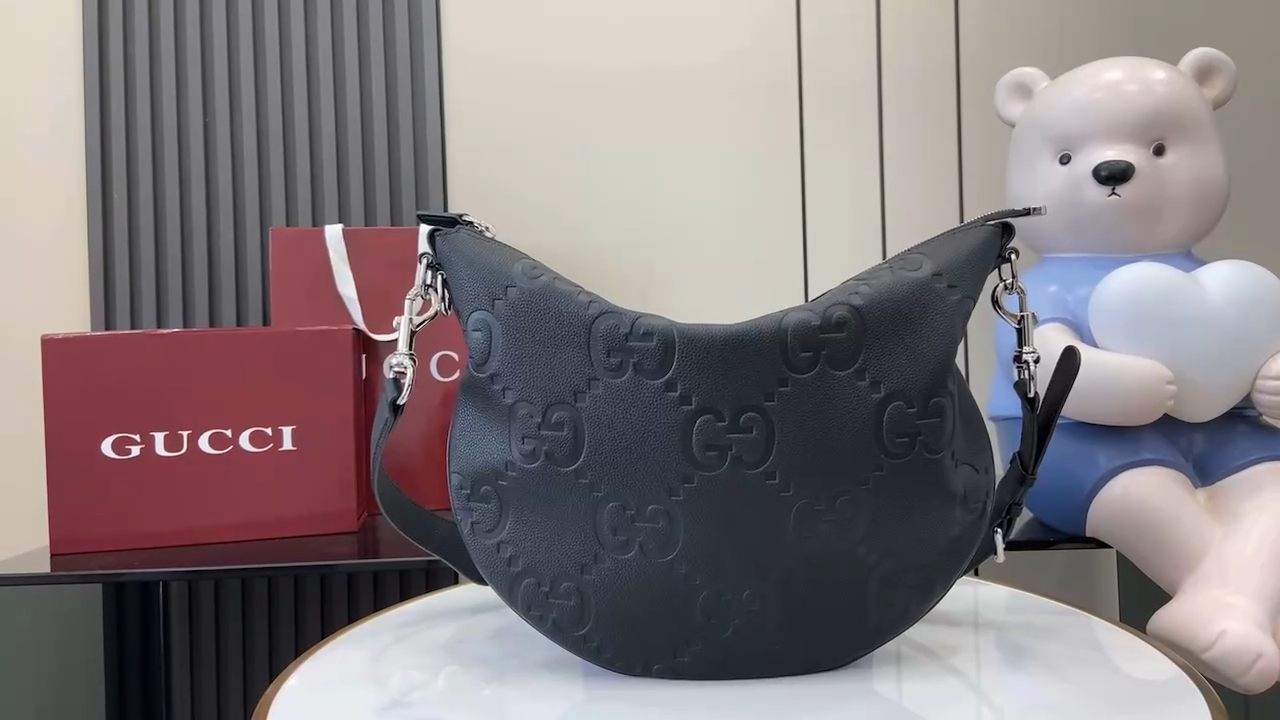 Gucci Signature Calfskin Crossbody Bag