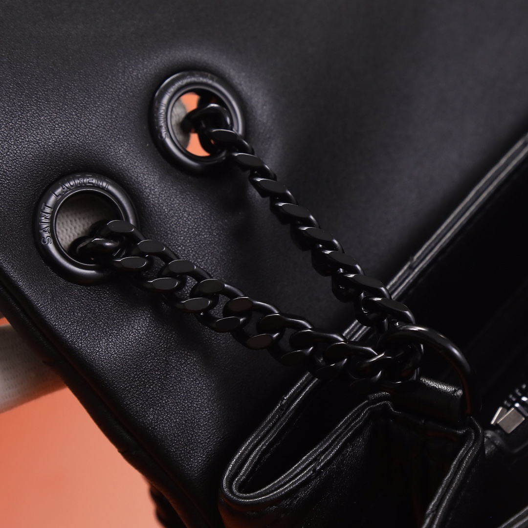 Saint Laurent YSL LOULOU Medium Black Calfskin Bag