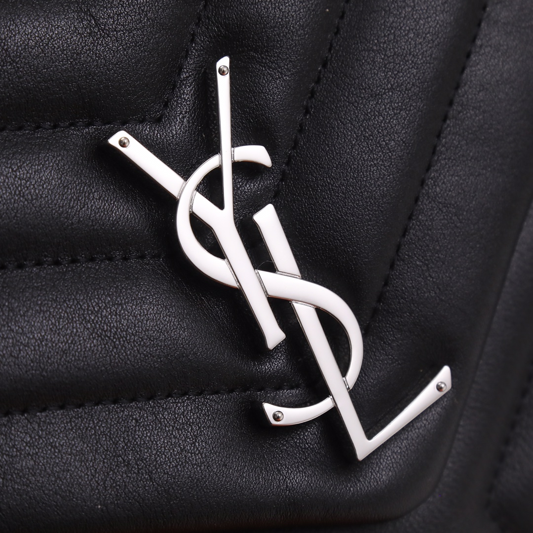 Saint Laurent YSL LOULOU Medium Black Calfskin Bag