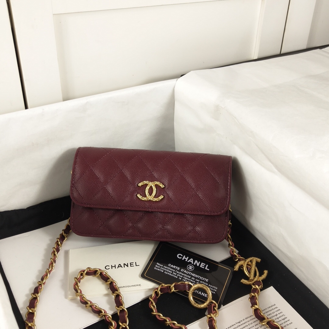 Chanel Caviar Leather Chain Bag