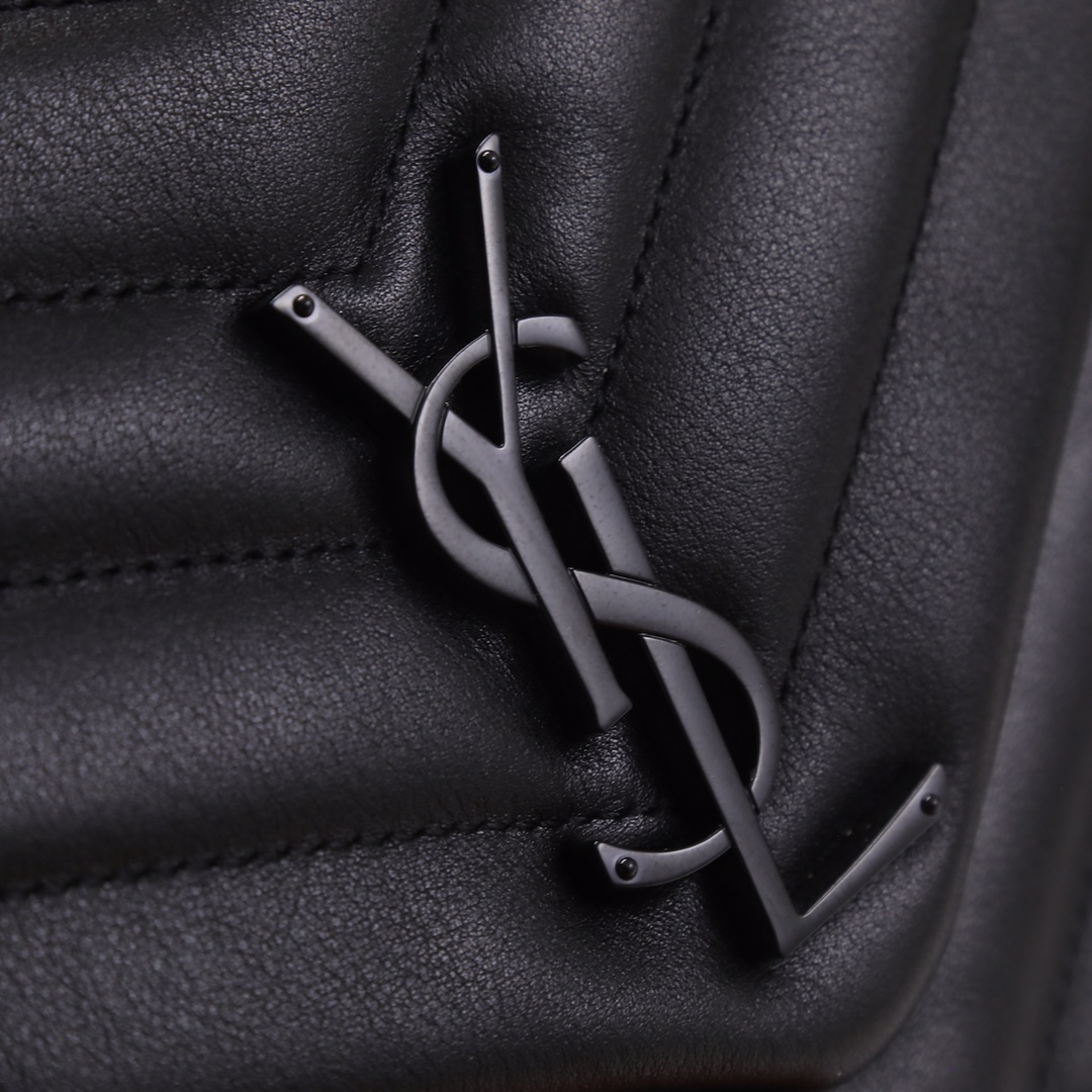 Saint Laurent YSL LOULOU Medium Black Calfskin Bag