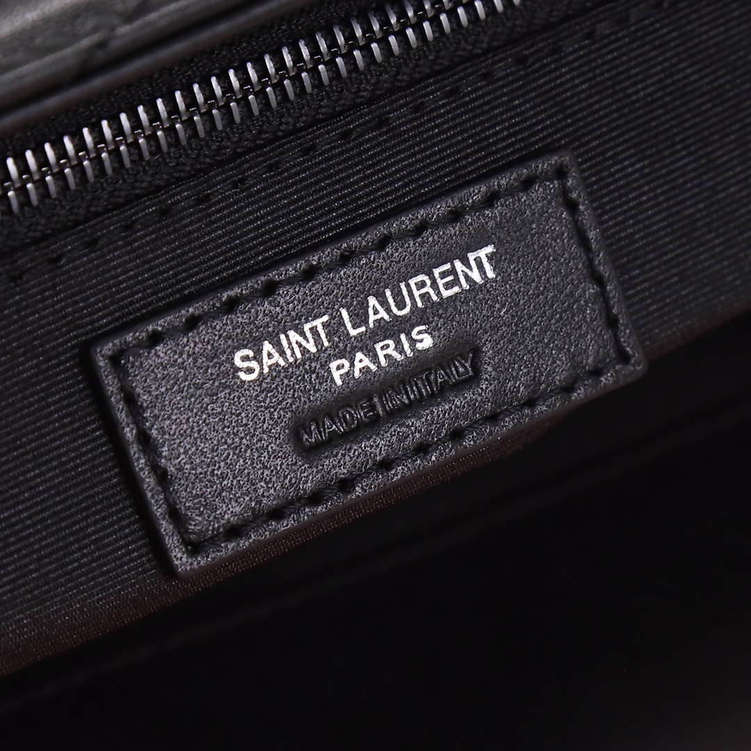 Saint Laurent YSL LOULOU Medium Black Calfskin Bag