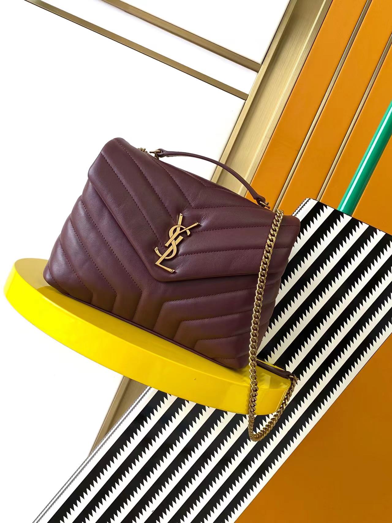 Saint Laurent YSL LouLou Calfskin Crossbody Bag