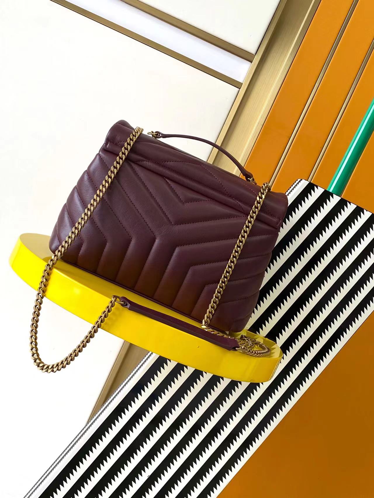 Saint Laurent YSL LouLou Calfskin Crossbody Bag