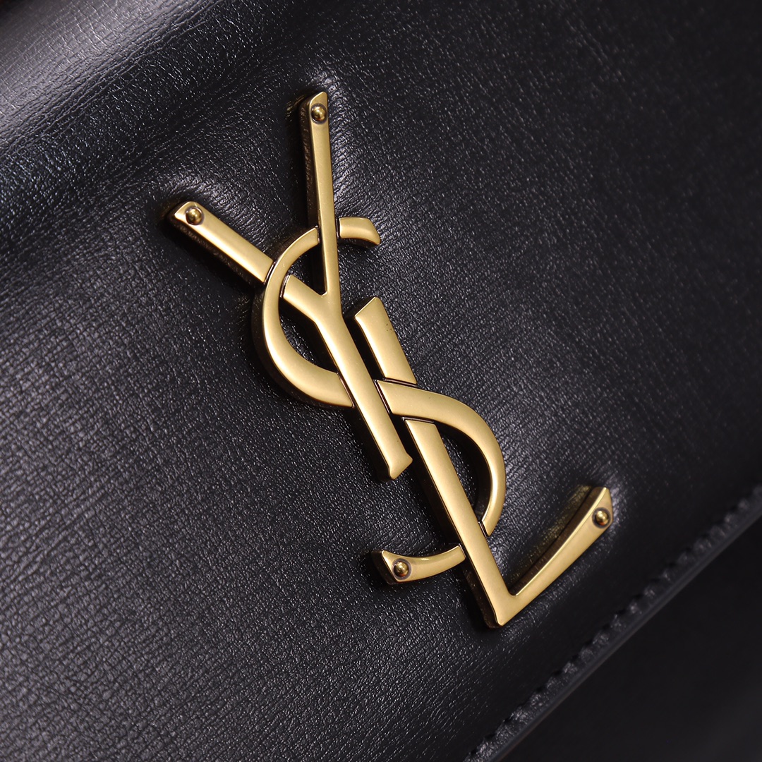 Saint Laurent YSL Monogramme Black Calfskin Crossbody Bag