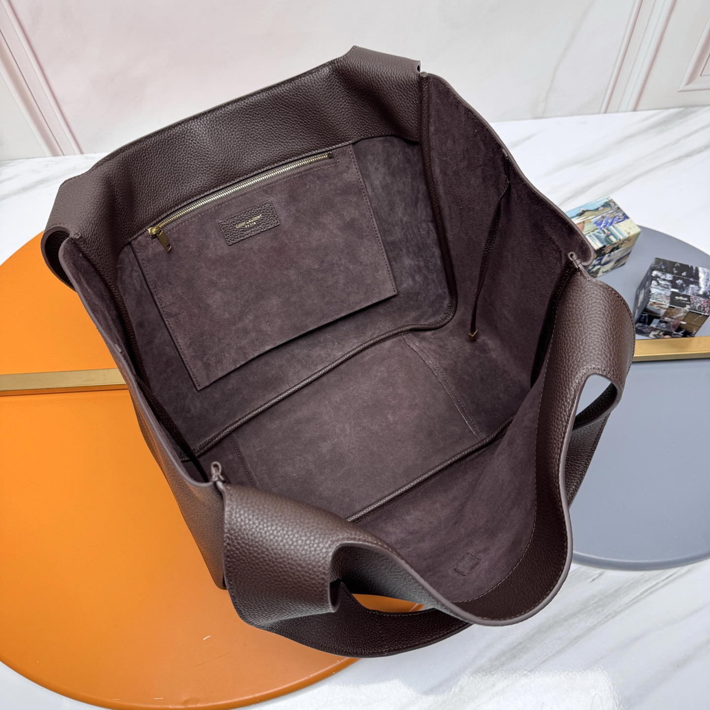 Saint Laurent YSL Grainy Leather Tote Bag