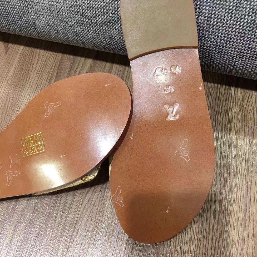 Louis Vuitton LV Handwoven Rattan Slides