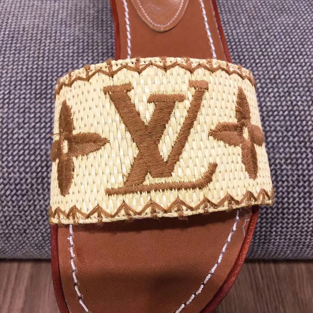 Louis Vuitton LV Handwoven Rattan Slides