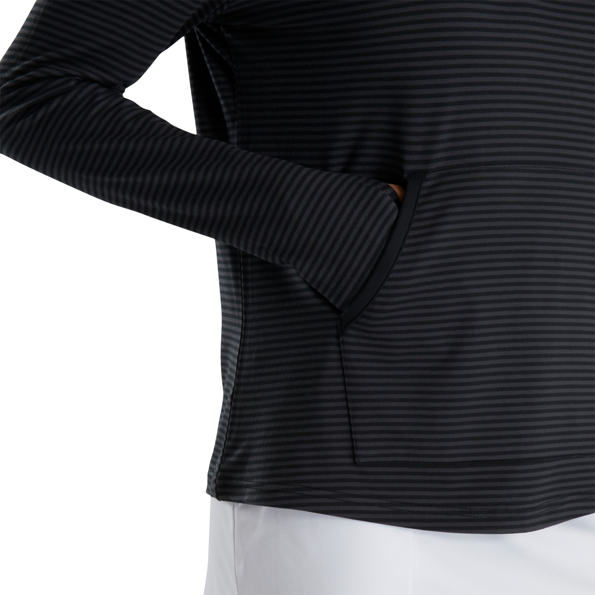 Half-Zip Tonal Stripe Mid-Layer Women-Previous Season Style