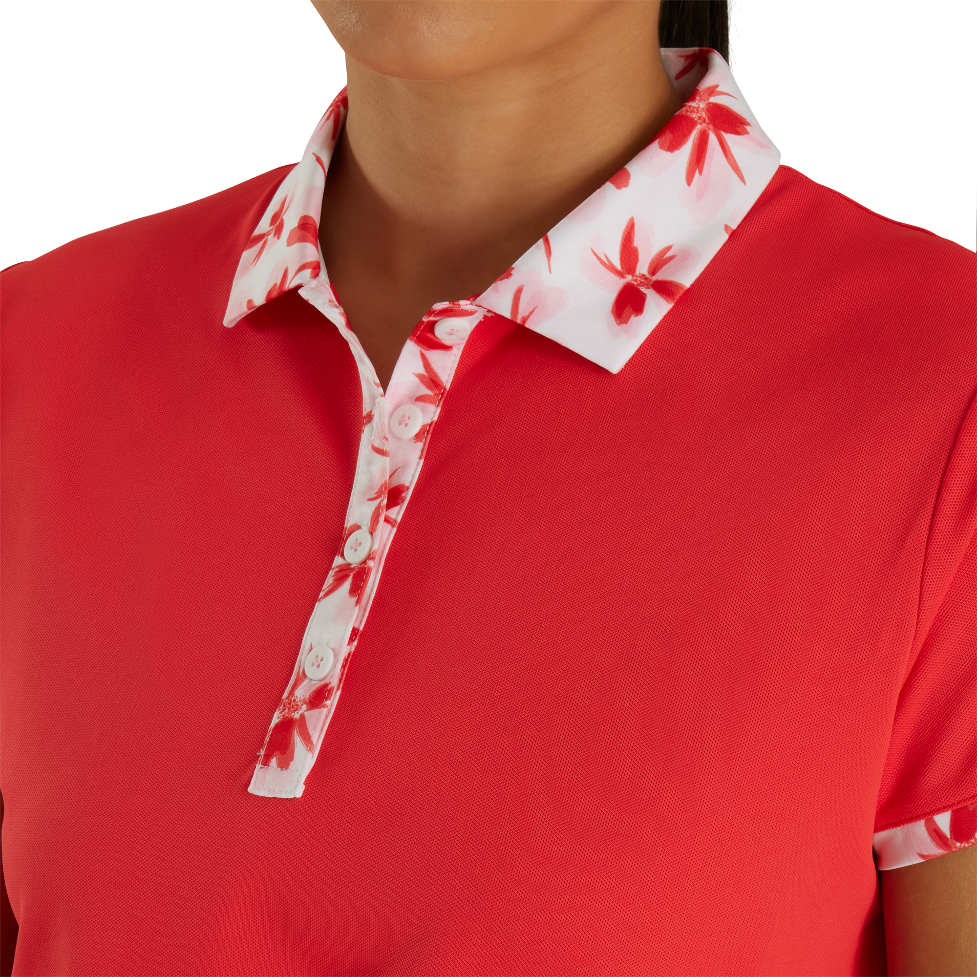 Short Sleeve Floral Trim Women