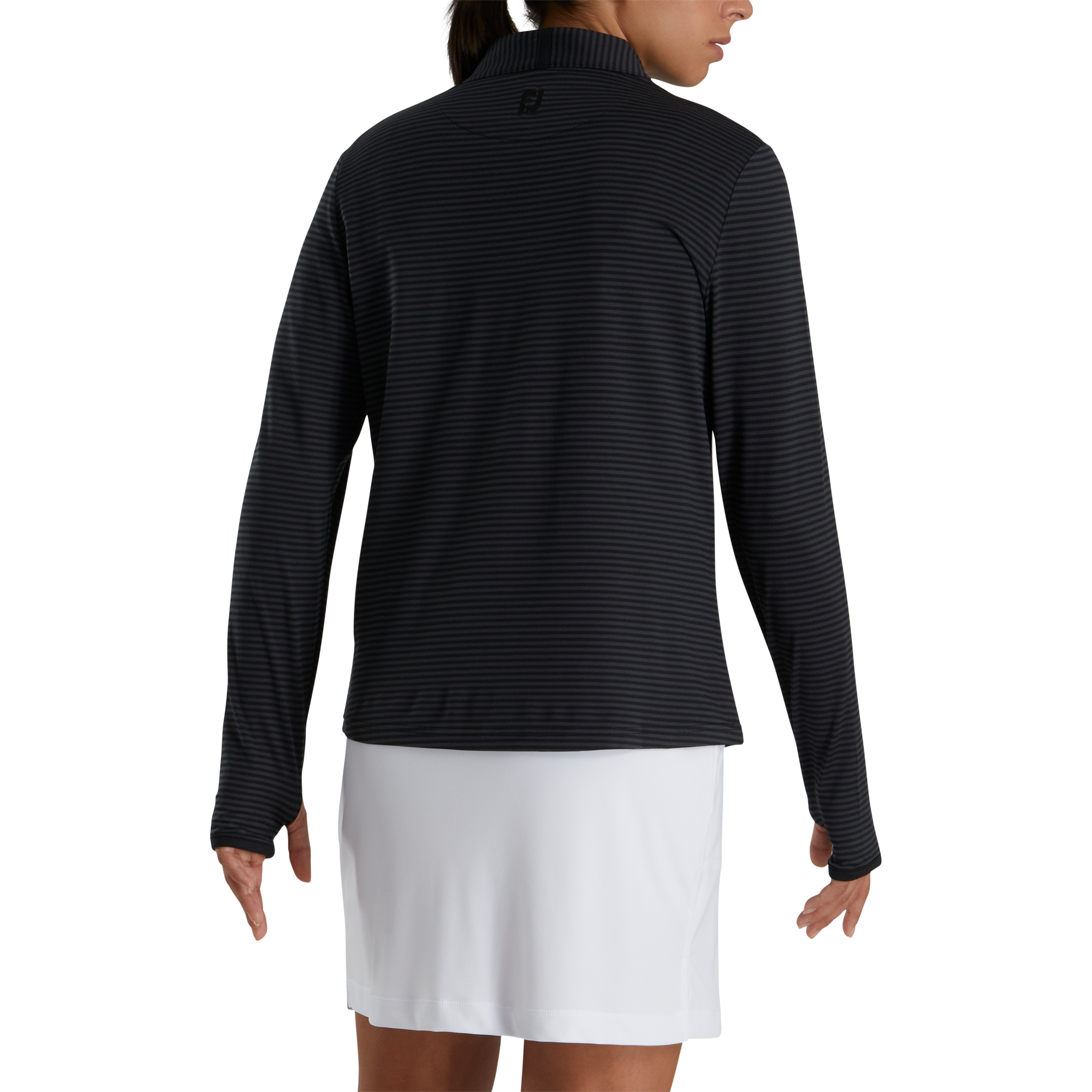 Half-Zip Tonal Stripe Mid-Layer Women-Previous Season Style