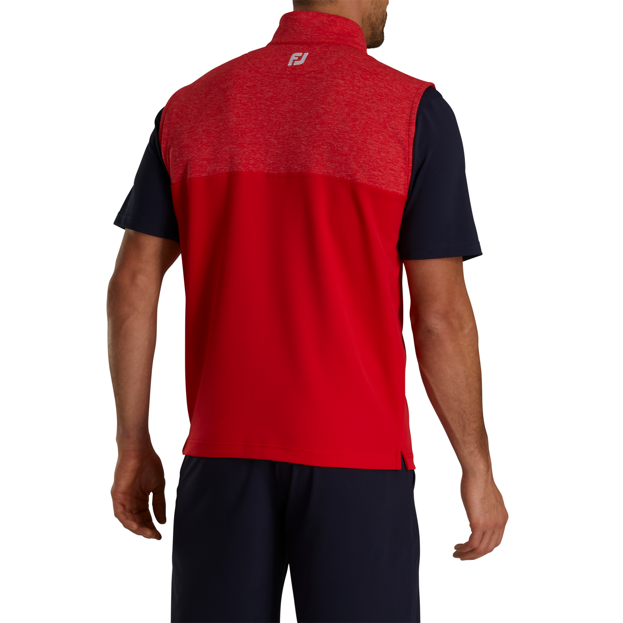 Heather Yoke Half-Zip Vest - FJ Tour Collar