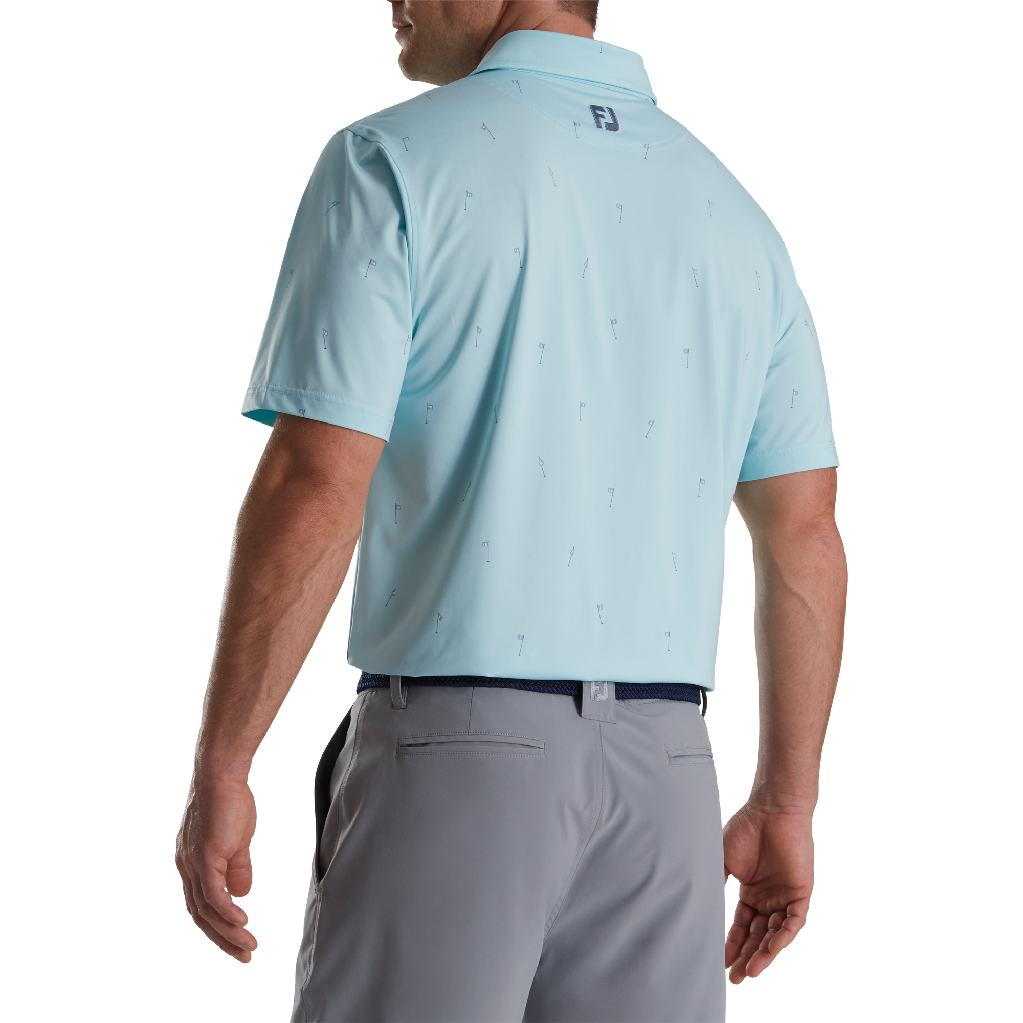 18 Holes Print Lisle Self Collar-Previous Season Style