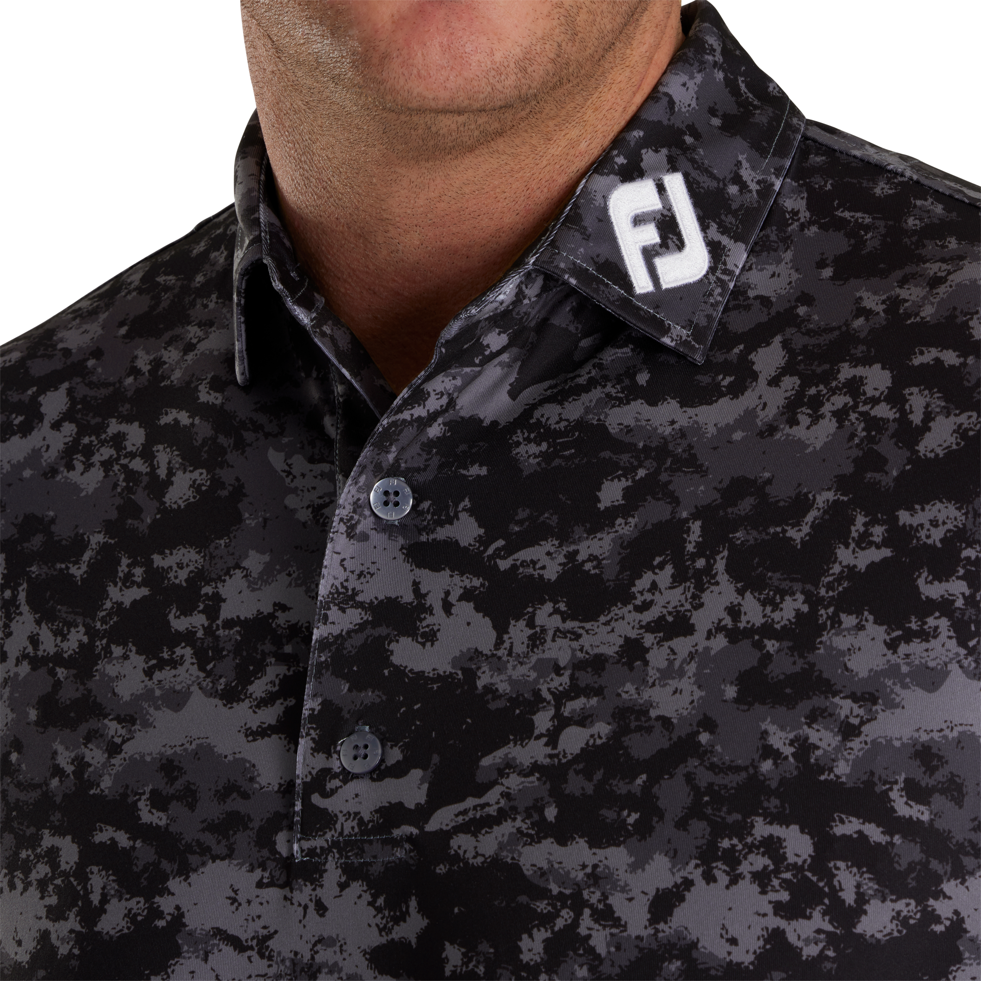 Athletic Fit Cloud Camo Lisle - FJ Tour Collar
