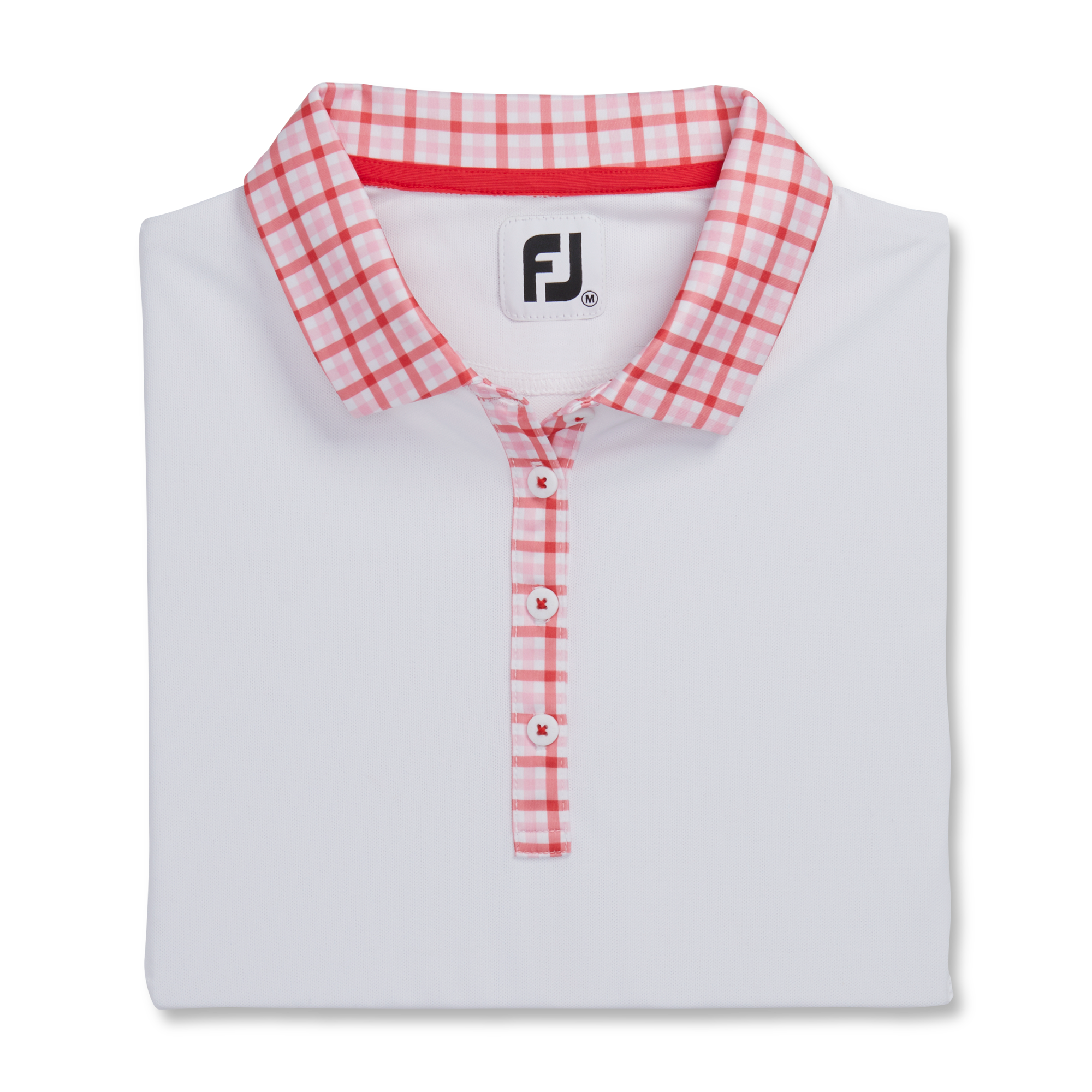 Short Sleeve Gingham Trim Women