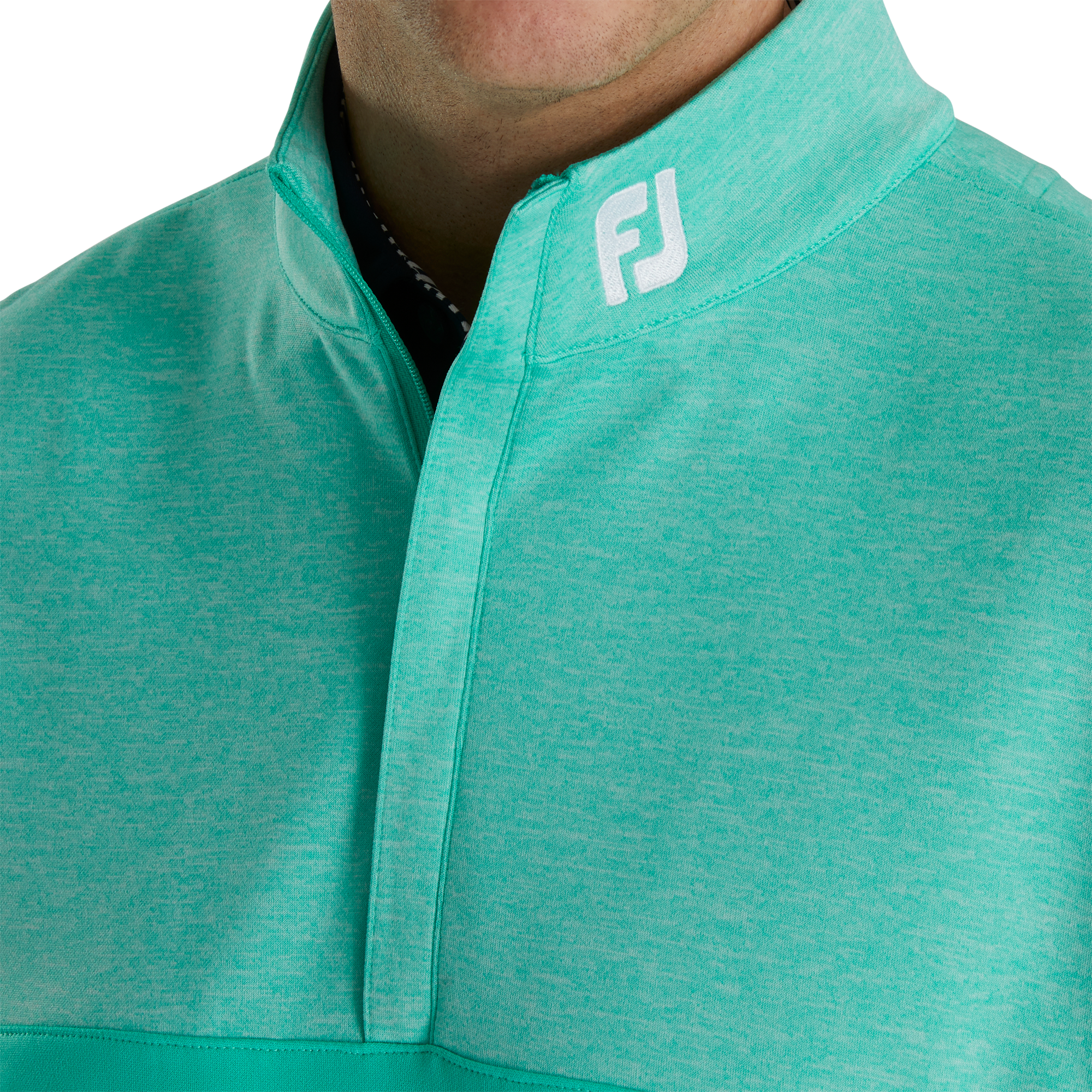 Heather Yoke Half-Zip Vest - FJ Tour Logo-Previous Season Style