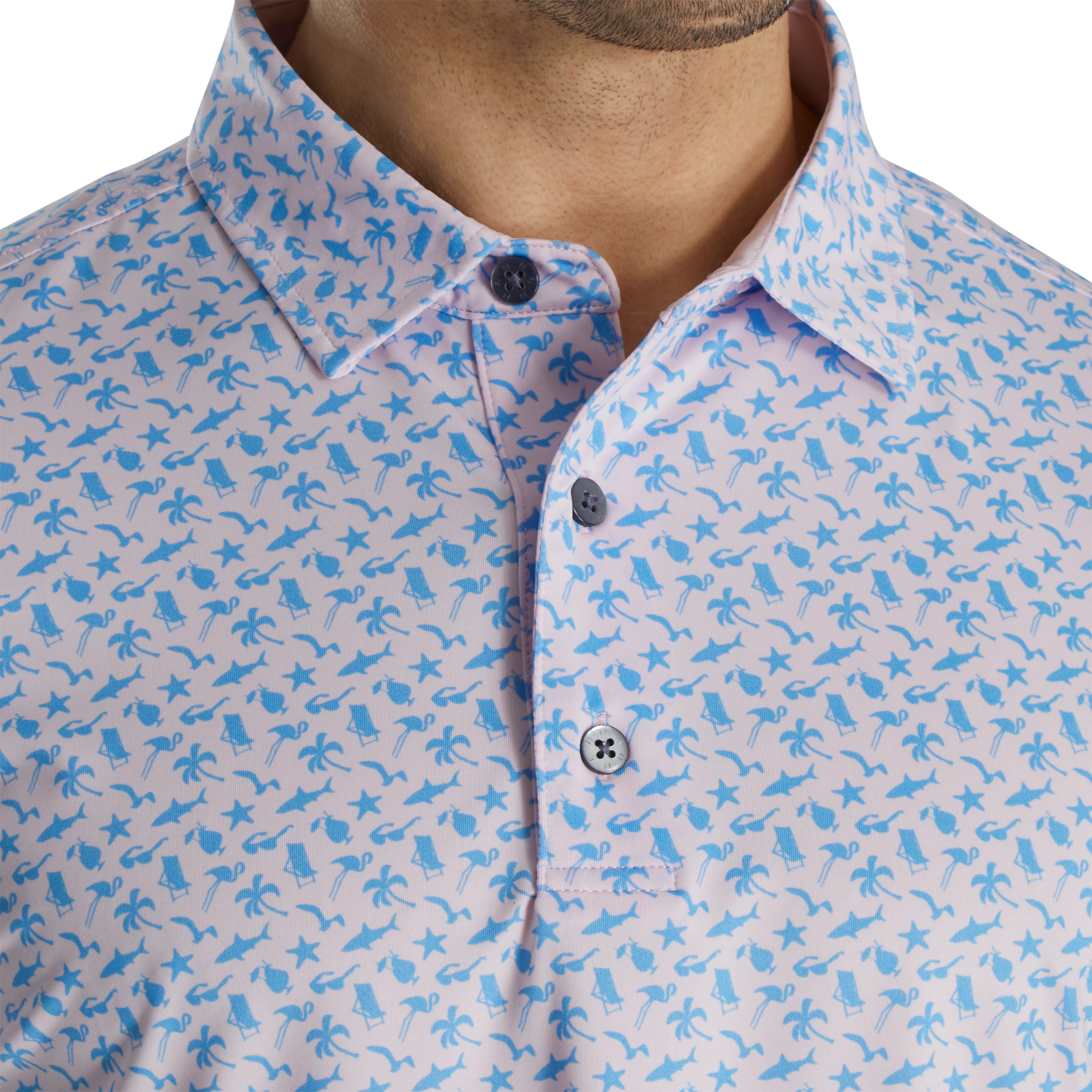 Athletic Fit Beach Print Lisle