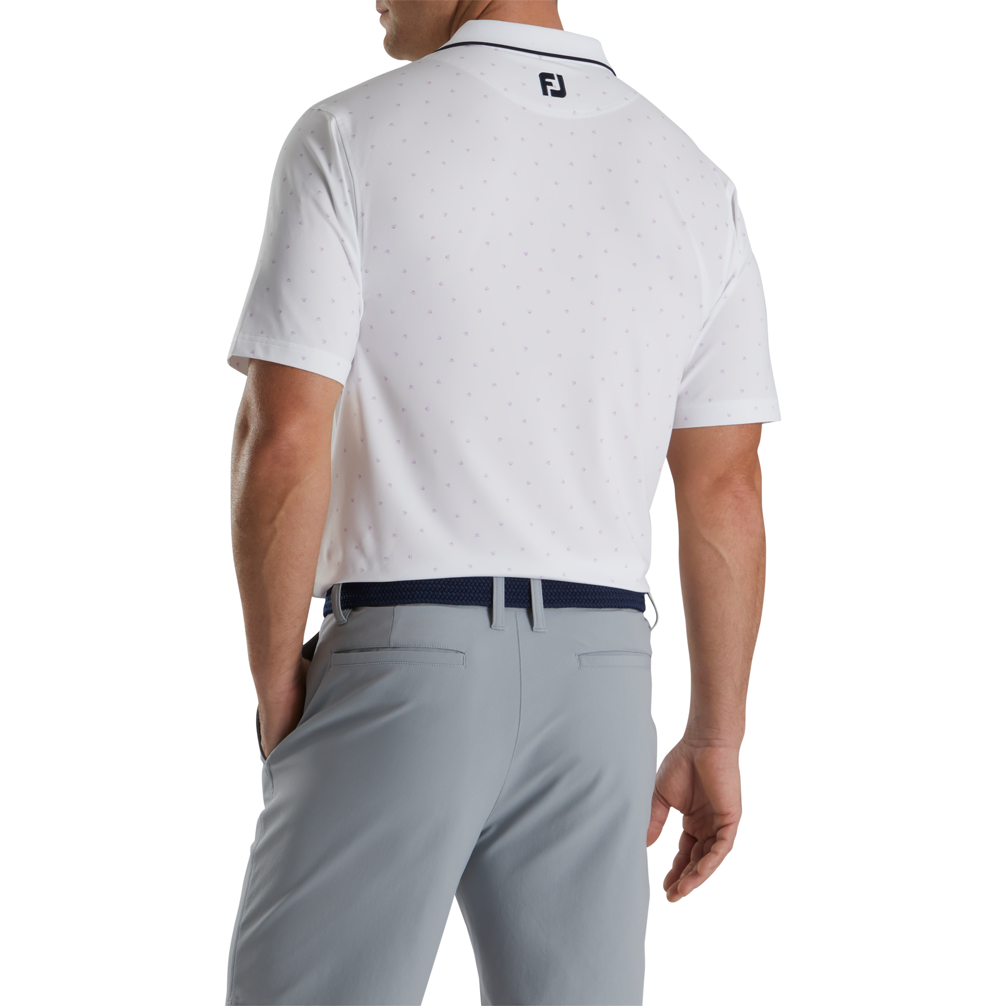 Push Play Print Lisle Knit Collar-Previous Season Style