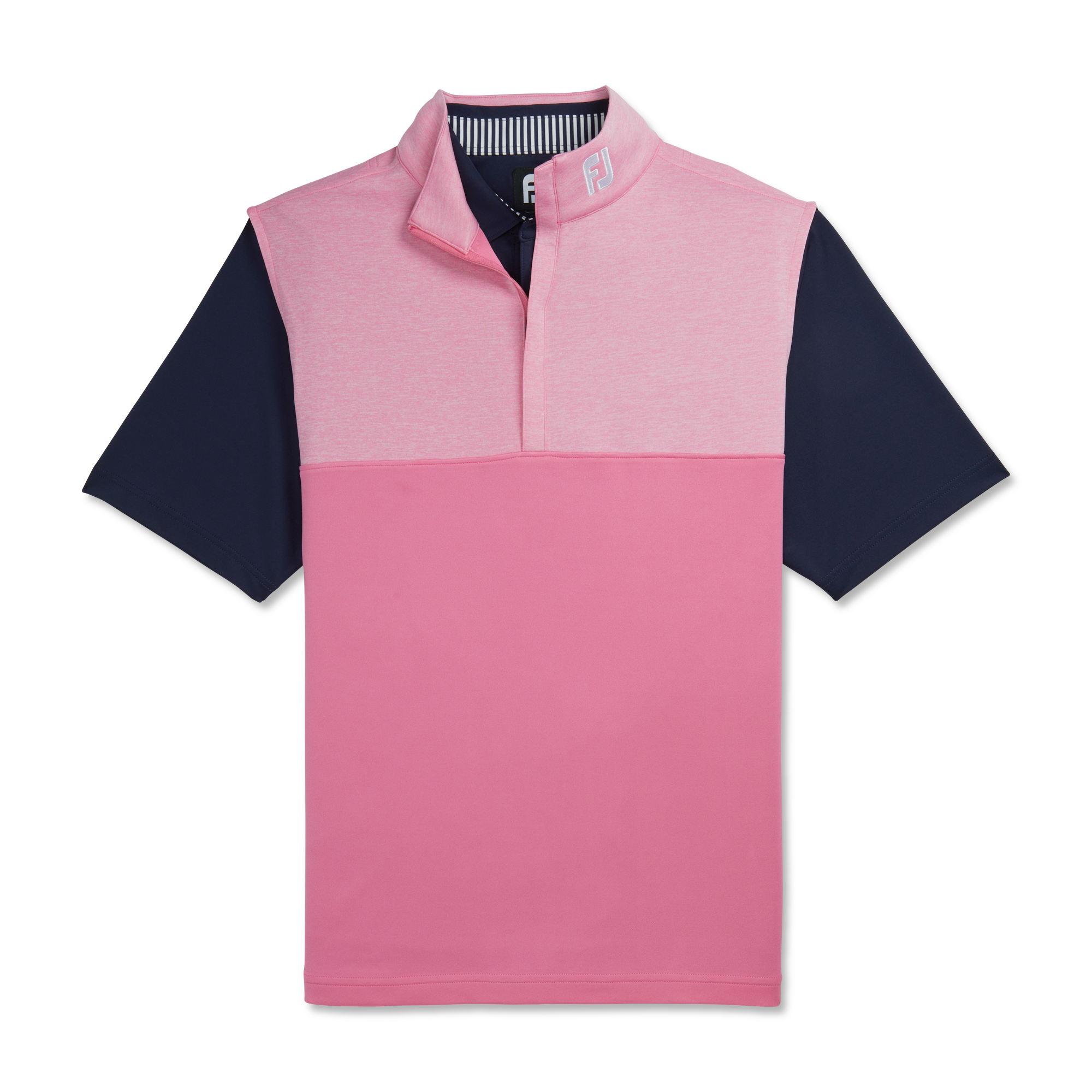 Heather Yoke Half-Zip Vest - FJ Tour Collar-Previous Season Style