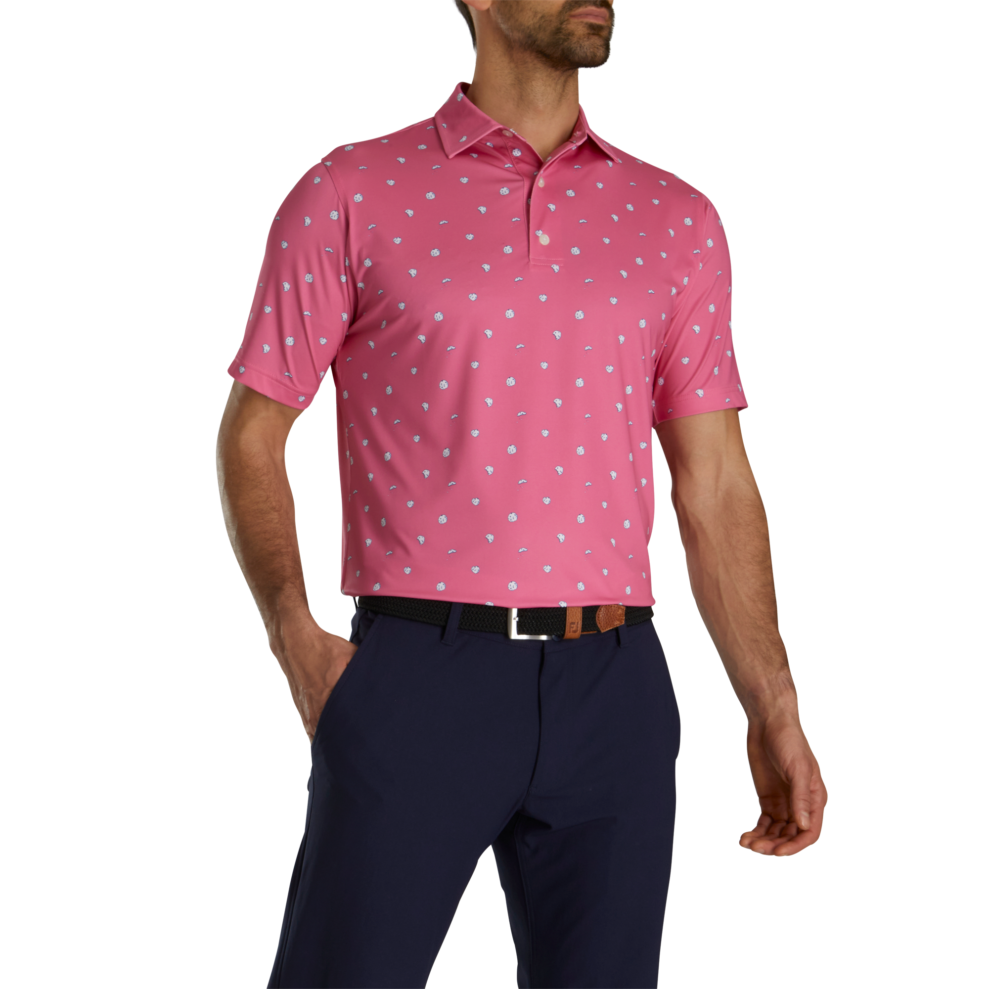Cookie Print Lisle Self Collar-Previous Season Style