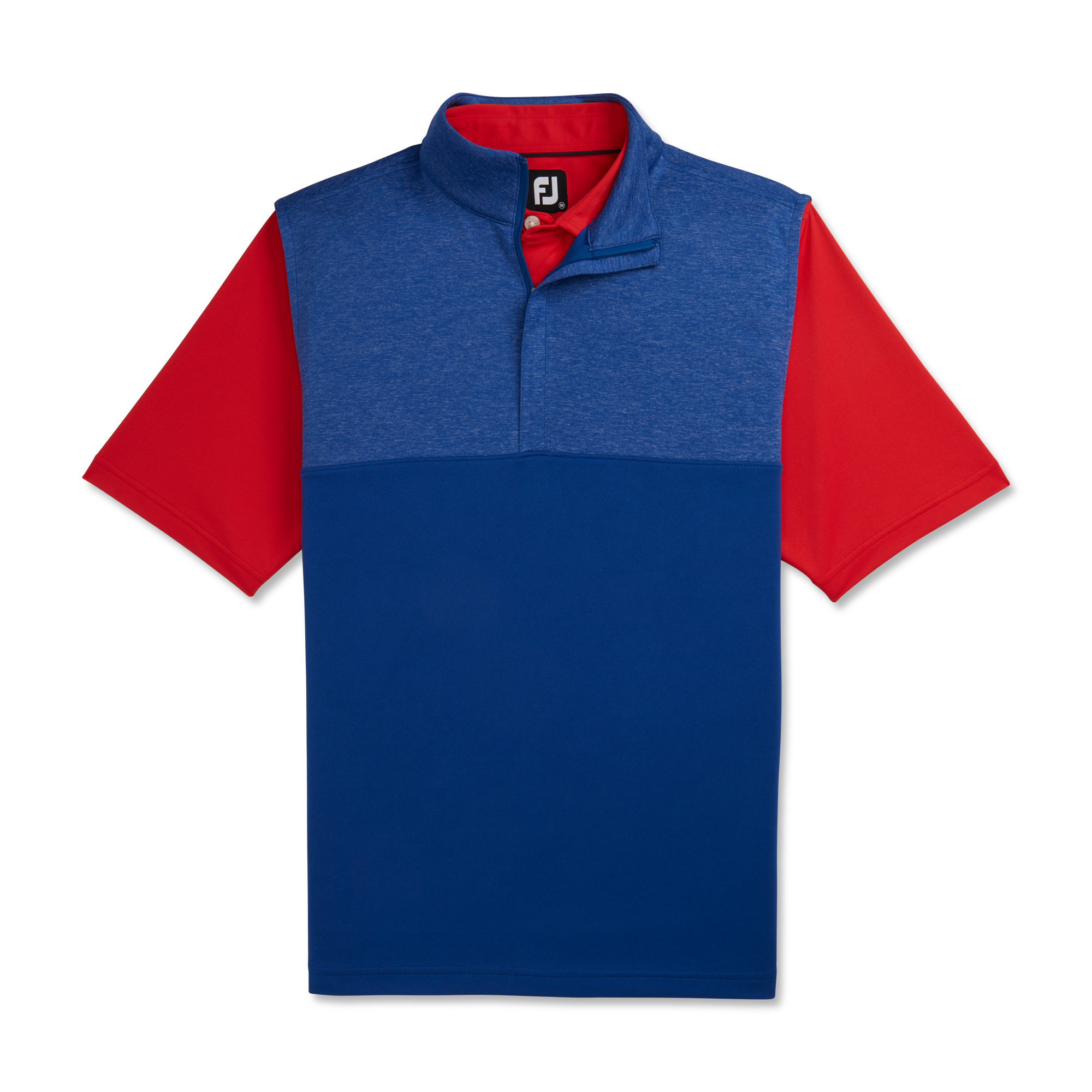 Heather Yoke Half-Zip Vest