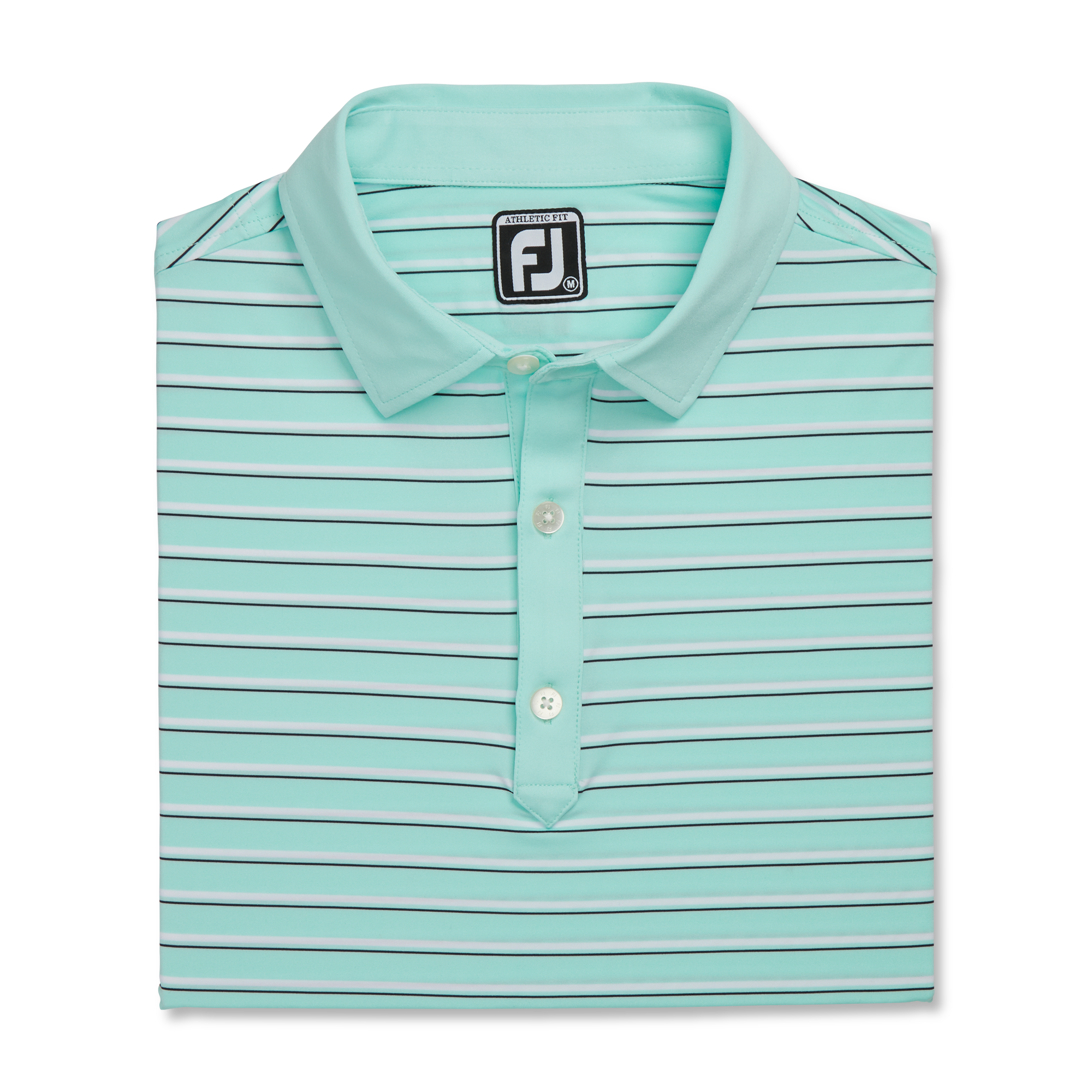 Athletic Fit Multi-Stripe Lisle Self Collar-Previous Season Style