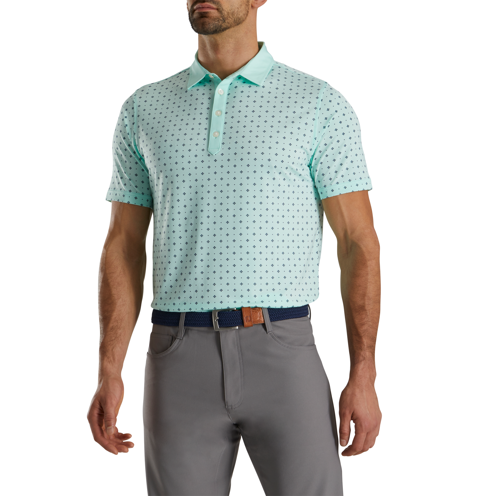 Athletic Fit Deco Print Self Collar-Previous Season Style