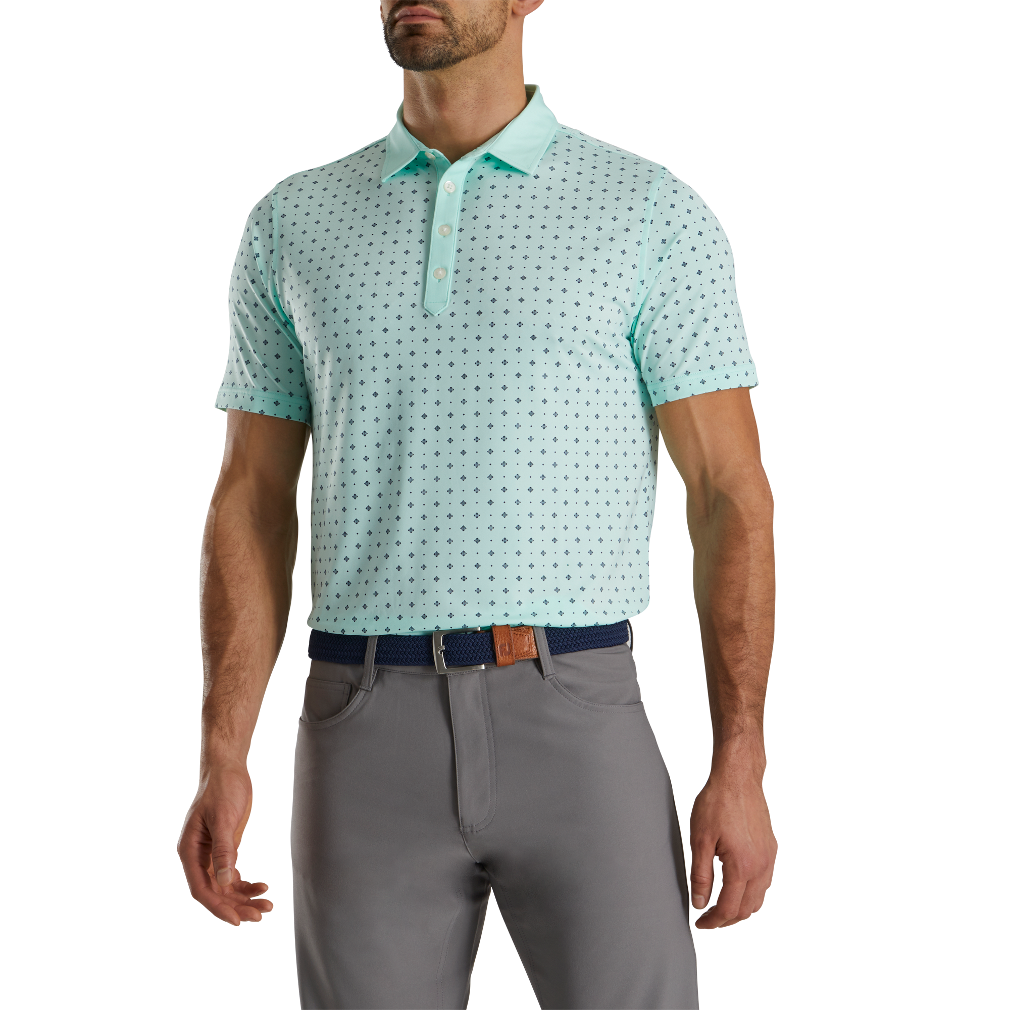 Athletic Fit Deco Print Self Collar-Previous Season Style
