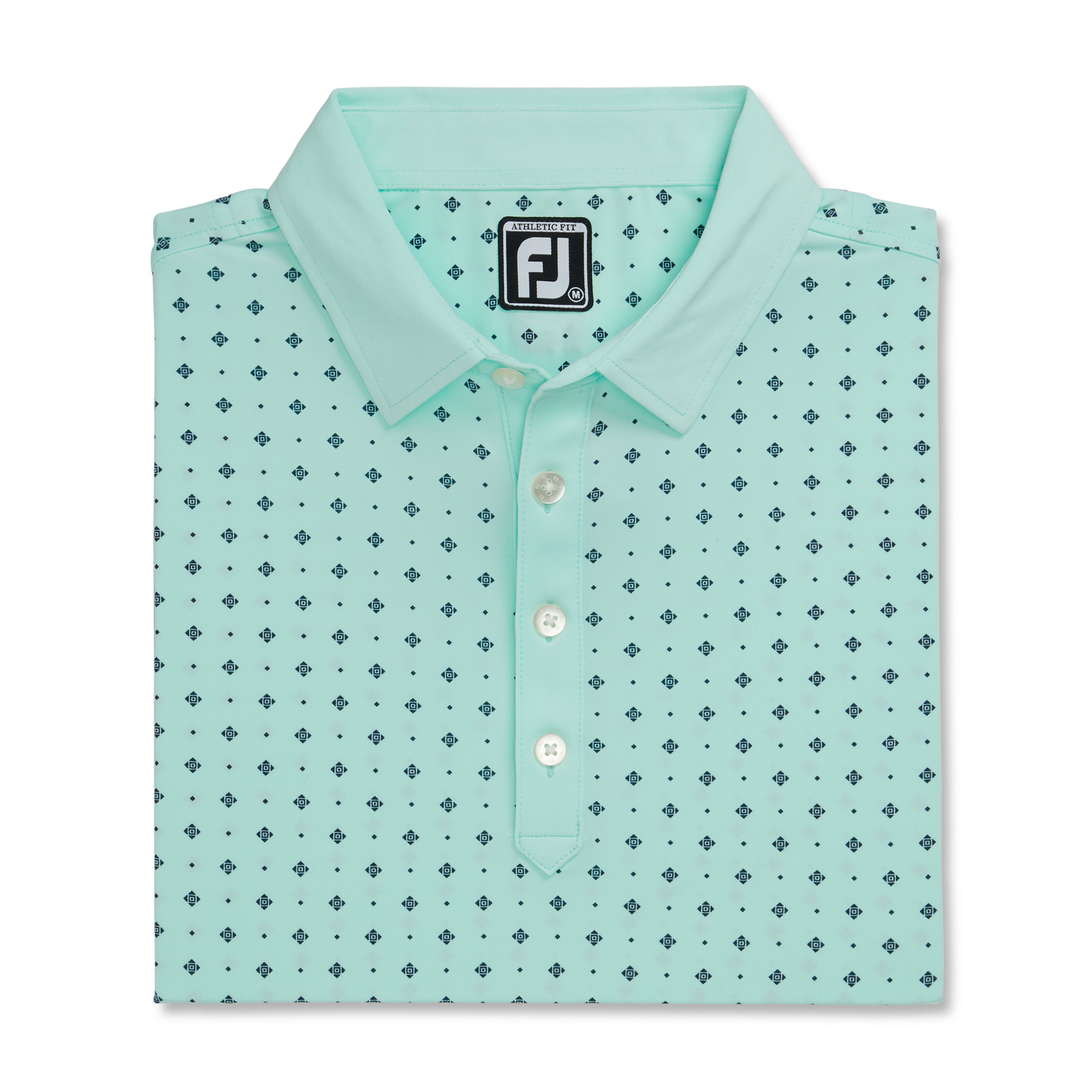 Athletic Fit Deco Print Self Collar-Previous Season Style