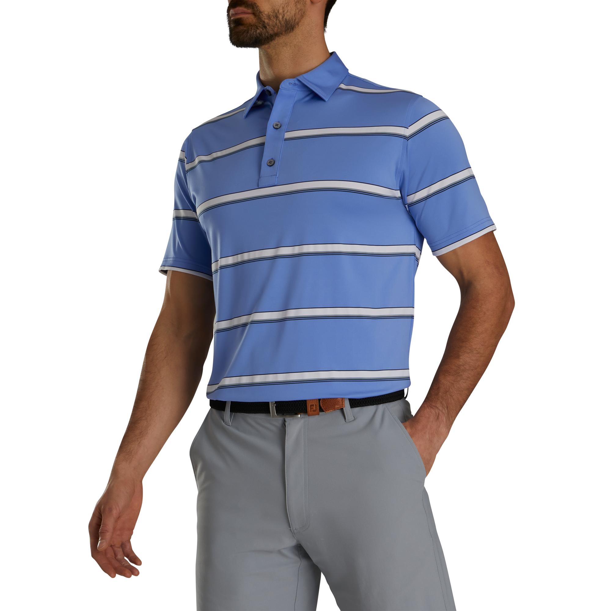 Open Stripe Lisle Self Collar-Previous Season Style