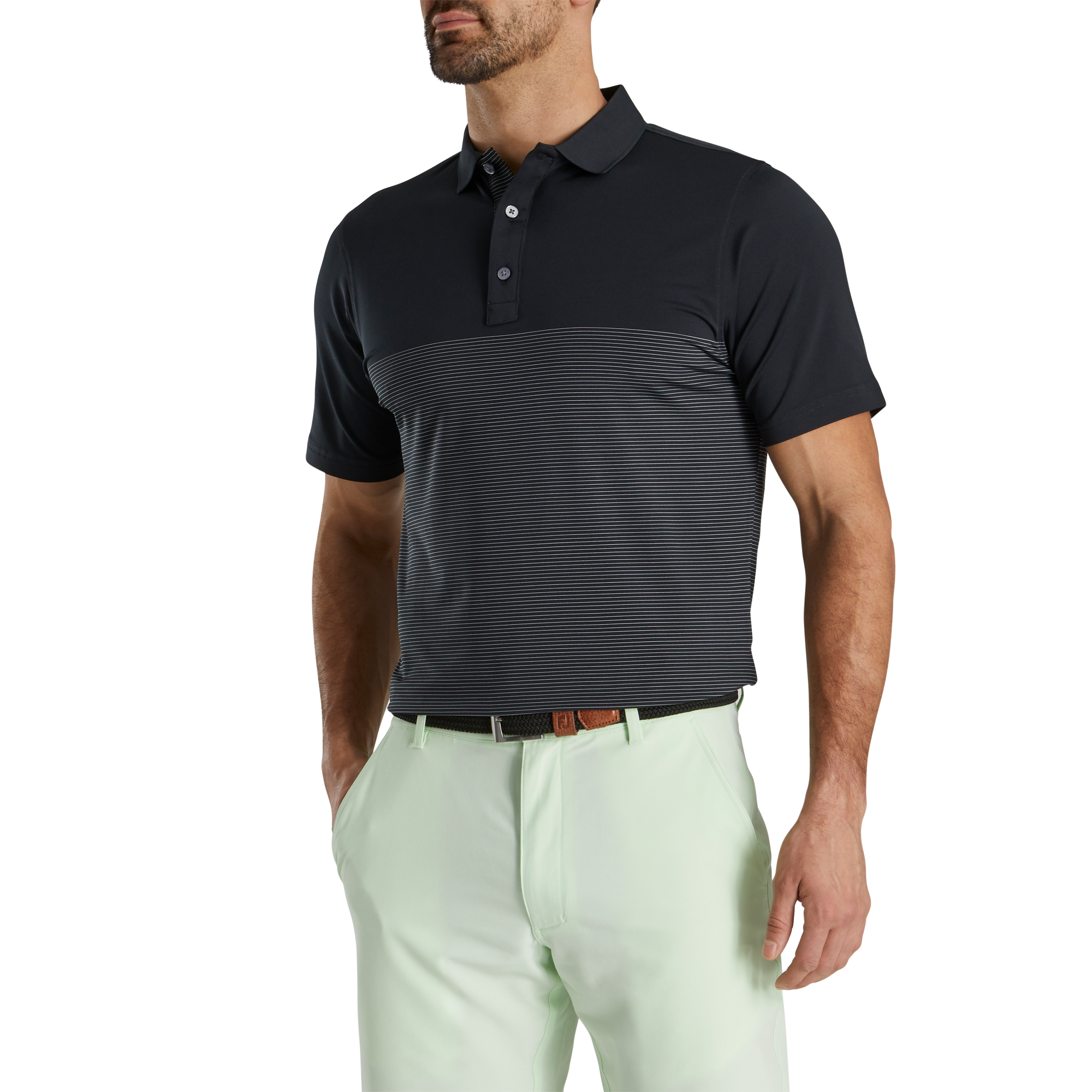 Lisle Engineered Pin Stripe Self Collar-Previous Season Style