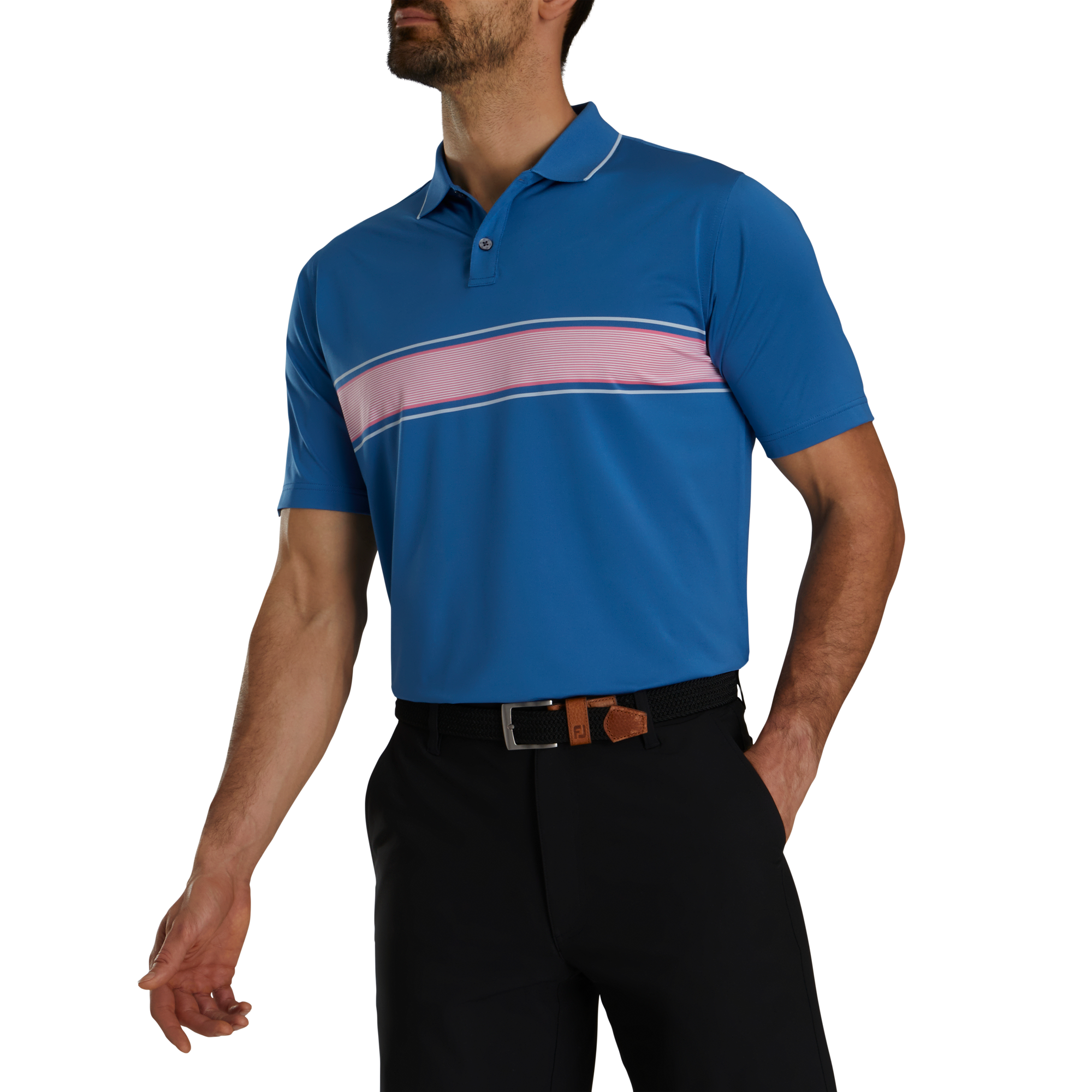 Engineered Pin Stripe Lisle Knit Collar-Previous Season Style