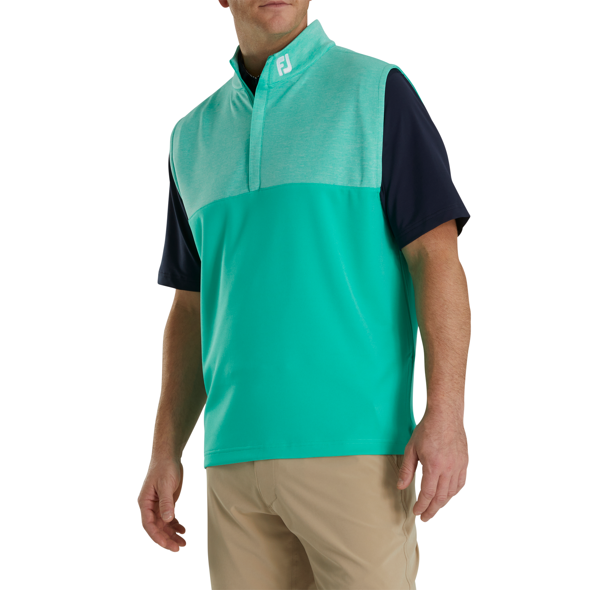 Heather Yoke Half-Zip Vest - FJ Tour Logo-Previous Season Style