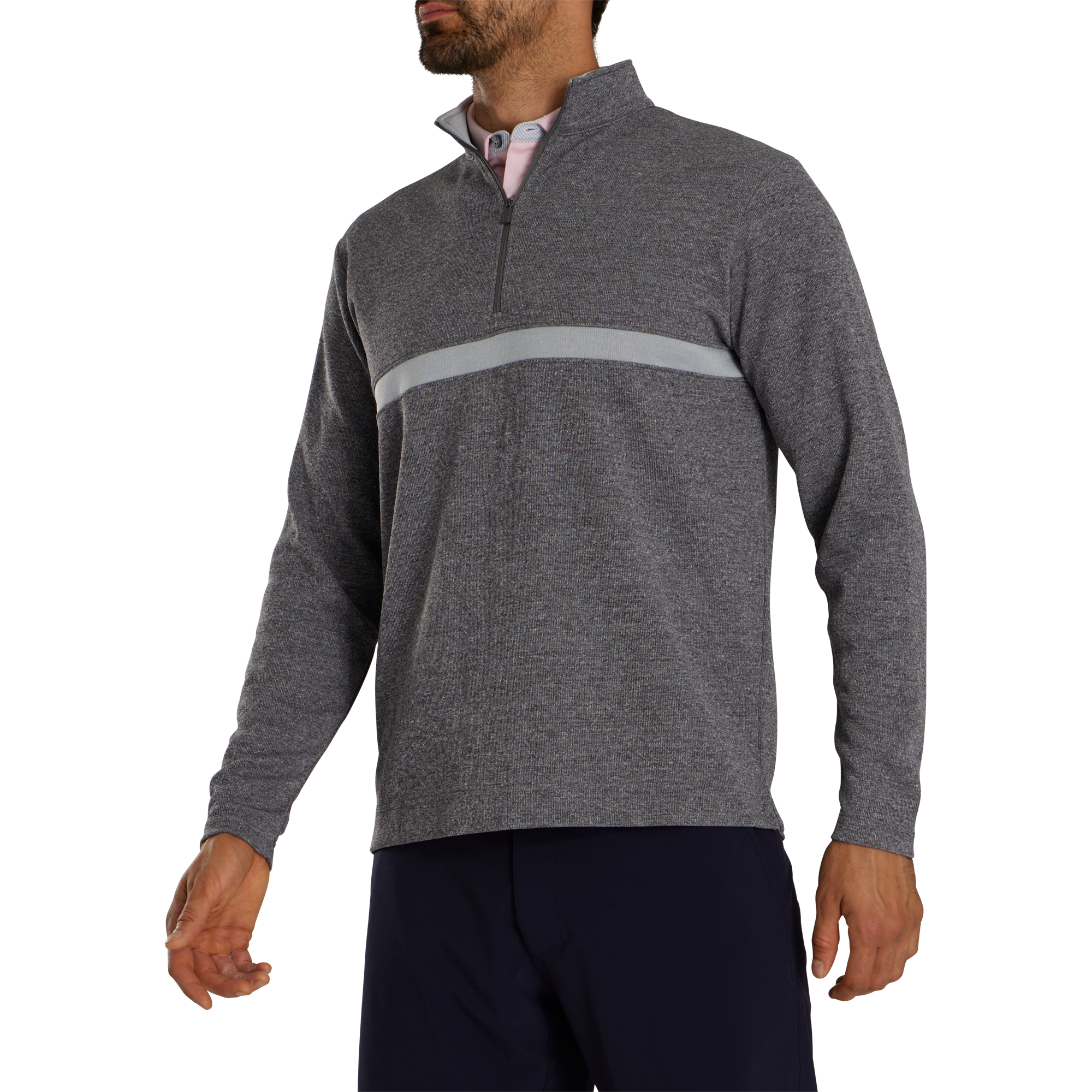 Inset Stripe Mid-Layer Flat Back Rib