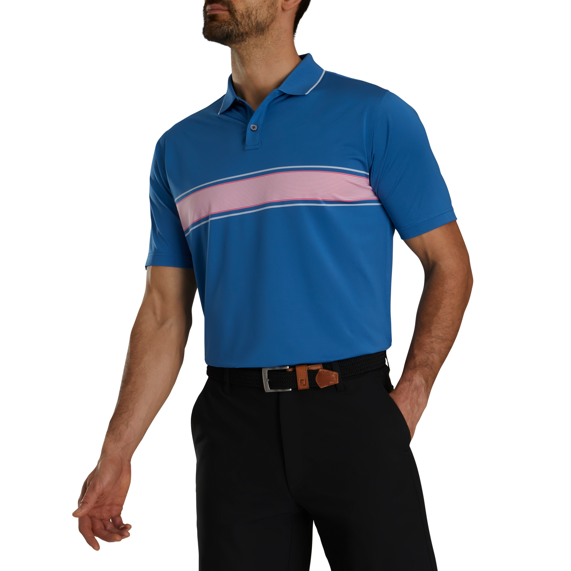 Engineered Pin Stripe Lisle Knit Collar-Previous Season Style