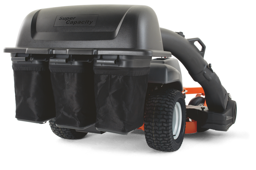 Zero Turn Mower Blower Assisted Bagger Collection System