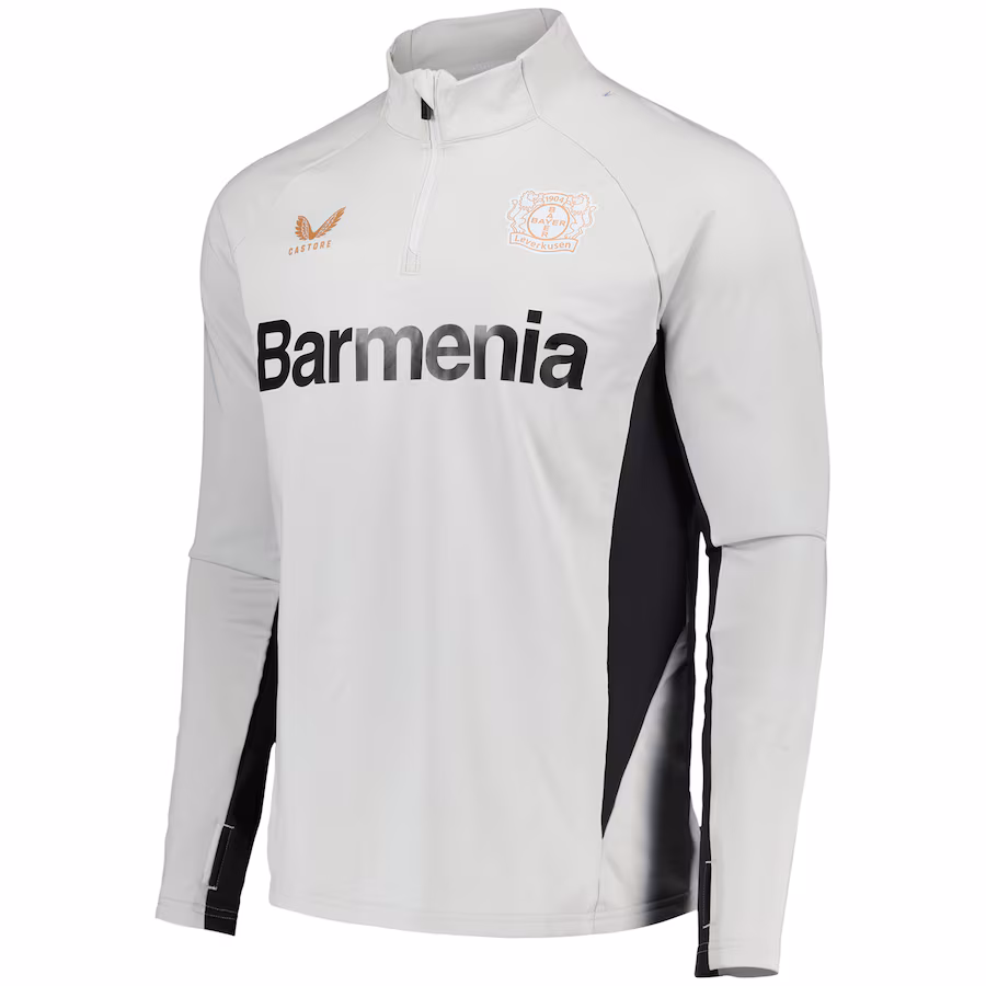 Bayer Leverkusen Castore Players Quarter Zip Midlayer - Grey