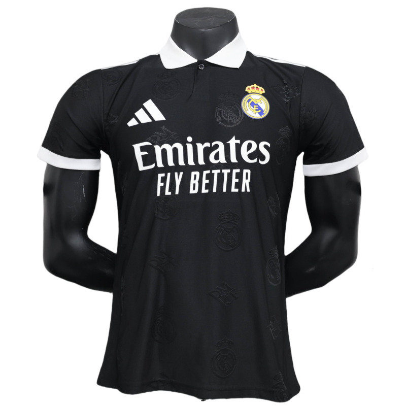 Real Madrid Men's Polo Shirt Black 25-26