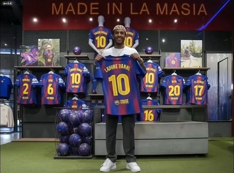 18 years old, Yamal 10. Barcelona Home Shirt Player Version Soccer Jersey 25-26