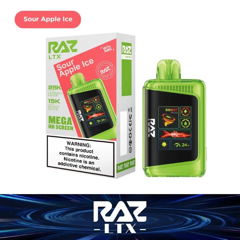 Sour Apple Ice - RAZ LTX 25K Disposable Vape - razvaper