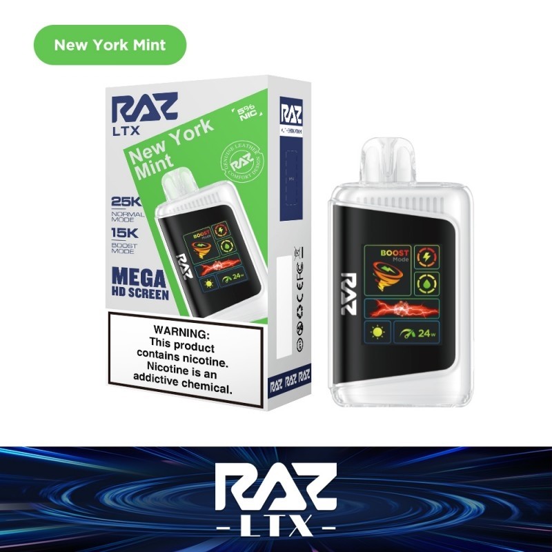 New York Mint - RAZ LTX 25K Disposable Vape - razvaper